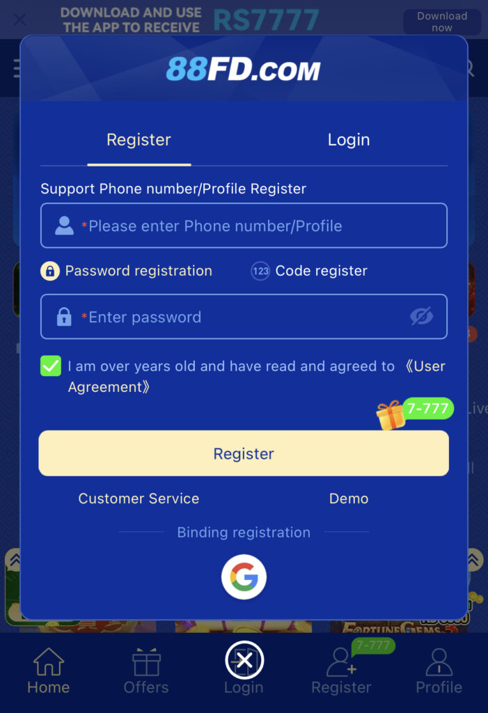88fd game register