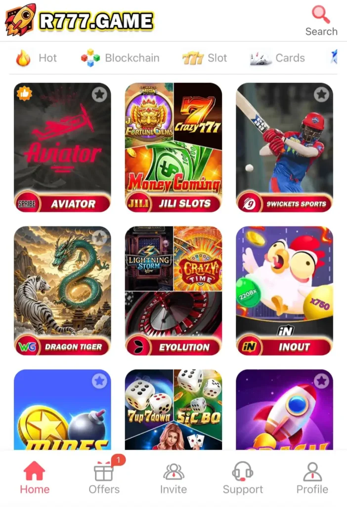 r777 apk popular games