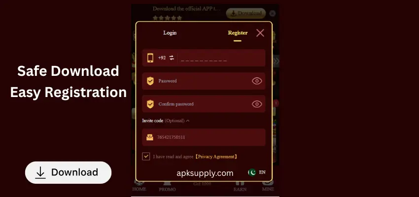 n999 apk registration