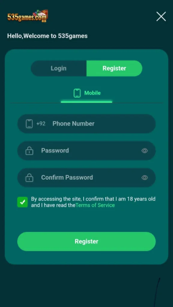 535games application registration